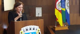 A vice-presidente e corregedora do TRE-RS, desembargadora Marilene Bonzanini, participou, nesta ...